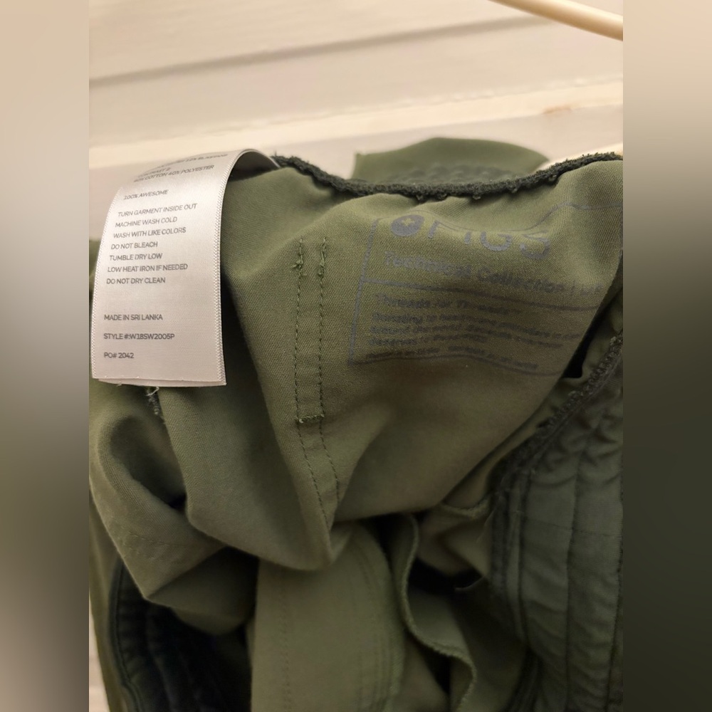 Army green Zamora Joggers scrub large petite LP L/P - Picture 5 of 5